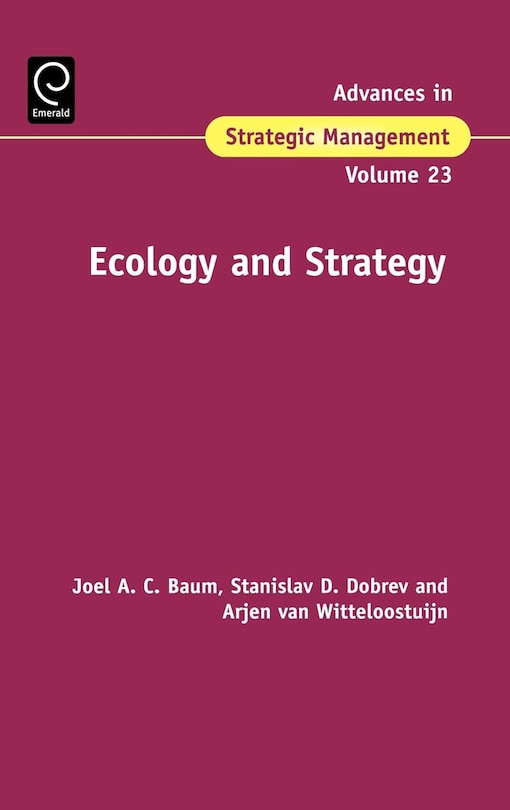 Front cover_Ecology And Strategy