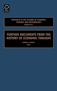 Front cover_Further Documents from the History of Economic Thought