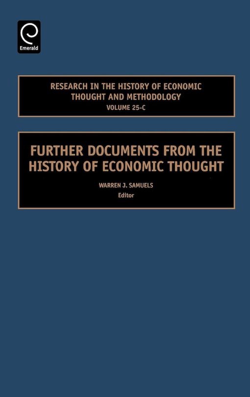 Front cover_Further Documents from the History of Economic Thought