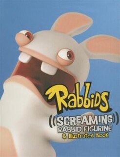 Rabbids: Screaming Rabbid Figurine and Illustrated Book