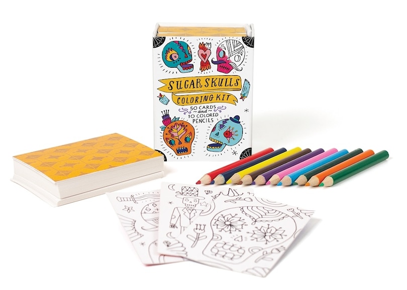 Front cover_Sugar Skulls Coloring Kit