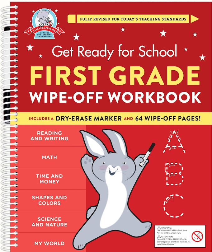 Front cover_Get Ready For School: First Grade Wipe-off Workbook
