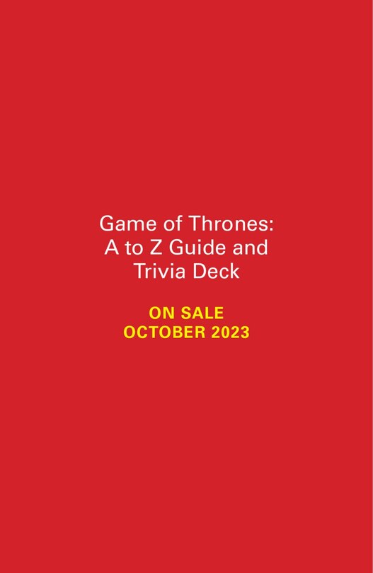 Couverture_Game of Thrones: A to Z Guide & Trivia Deck