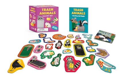 Trash Animals Magnet Set: Live free, eat trash!