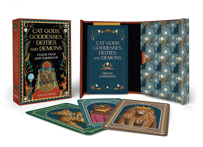 Front cover_Cat Gods, Goddesses, Deities, and Demons Oracle Deck and Guidebook