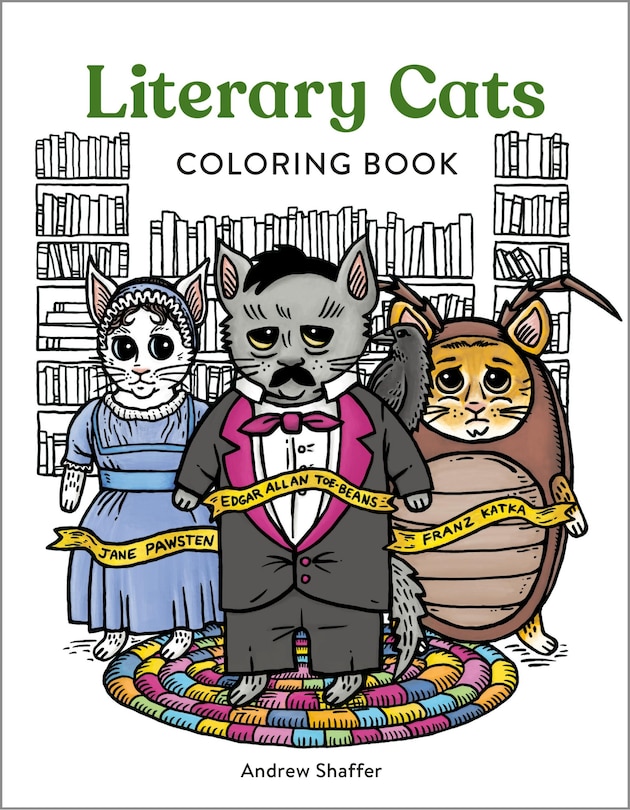 Front cover_Literary Cats Coloring Book