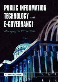 Couverture_Public Information Technology And E-governance: Managing The Virtual State