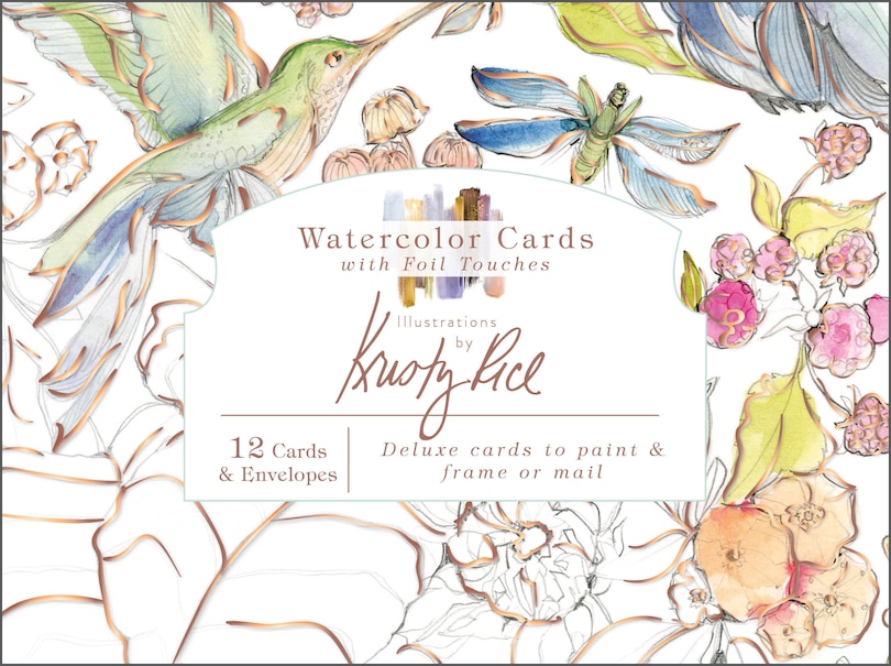 Watercolor Cards With Foil Touches: Illustrations By Kristy Rice