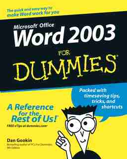 Word 2003 For Dummies de Dan Gookin