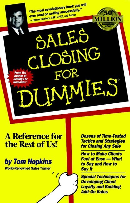 Front cover_Sales Closing For Dummies