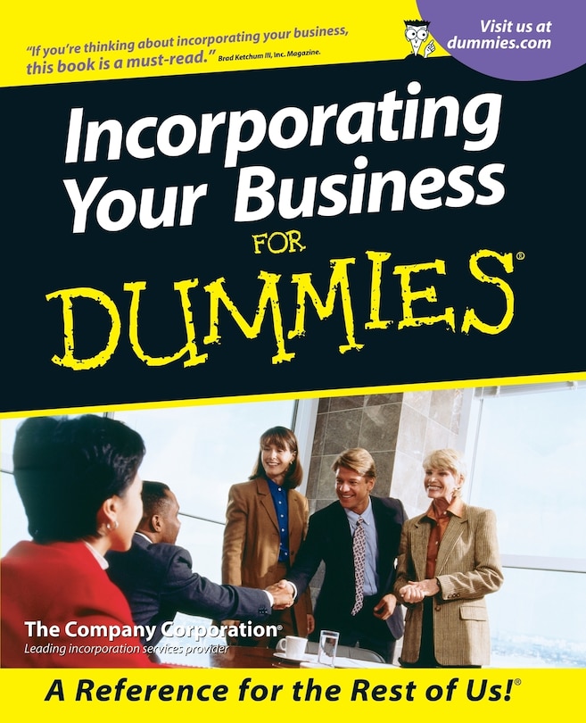 Front cover_Incorporating Your Business For Dummies