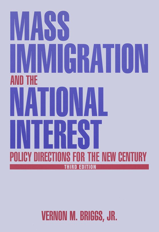 Front cover_Mass Immigration And The National Interest