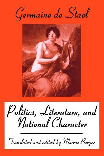 Couverture_Politics, Literature and National Character