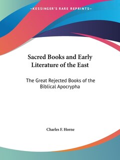 Front cover_Sacred Books and Early Literature of the East