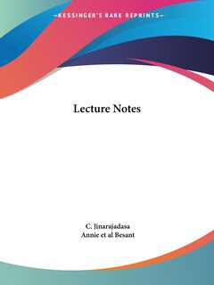 Front cover_Lecture Notes