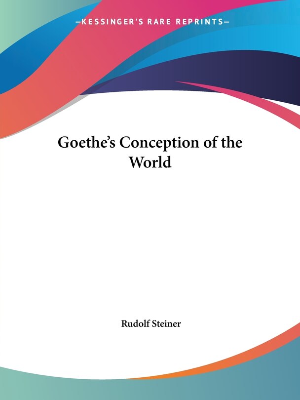 Front cover_Goethe's Conception of the World