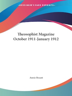 Front cover_Theosophist Magazine October 1911-January 1912