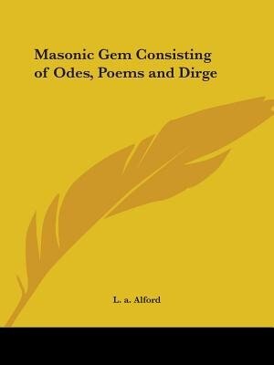Couverture_Masonic Gem Consisting of Odes, Poems and Dirge
