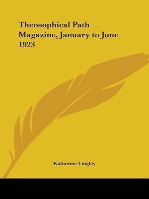 Front cover_Theosophical Path Magazine, January to June 1923