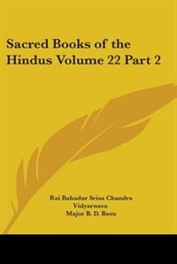 Front cover_Sacred Books of the Hindus Volume 22 Part 2