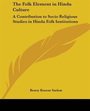 Front cover_The Folk Element in Hindu Culture