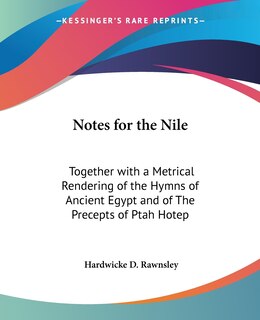 Couverture_Notes for the Nile