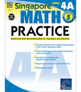 Front cover_singapore Math Practice, Level 4a, Grade 5