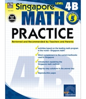 Front cover_singapore Math Practice, Level 4b, Grade 5