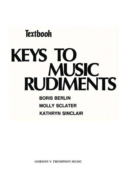Front cover_Keys To Music Rudiments