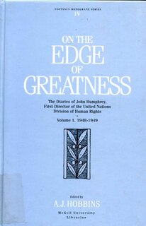 Front cover_On the Edge of Greatness, Volume I