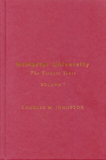 Front cover_McMaster University, Volume 1