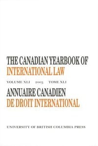 Front cover_The Canadian Yearbook of International Law, Vol. 41, 2003