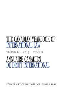 Front cover_The Canadian Yearbook of International Law, Vol. 51