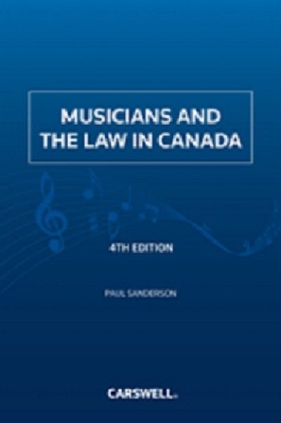 Couverture_Musicians and the Law in Canada, 4th Edition