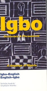 Front cover_Igbo-English/English-Igbo Dictionary & Phrasebook
