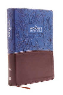 Couverture_Niv, The Woman's Study Bible, Leathersoft, Blue/brown, Full-color, Red Letter