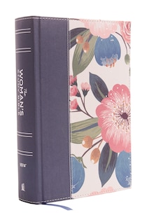 Front cover_Niv, The Woman's Study Bible, Cloth Over Board, Blue Floral, Full-color, Red Letter