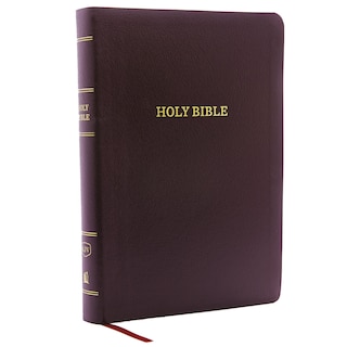 Couverture_KJV Holy Bible: Giant Print with 53,000 Cross References, Burgundy Bonded Leather, Red Letter, Comfort Print: King James Version