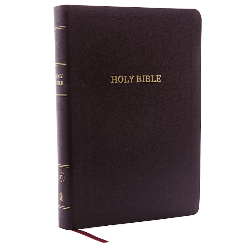 Front cover_KJV Holy Bible: Giant Print with 53,000 Cross References, Burgundy Bonded Leather, Red Letter, Comfort Print (Thumb Indexed): King James Version