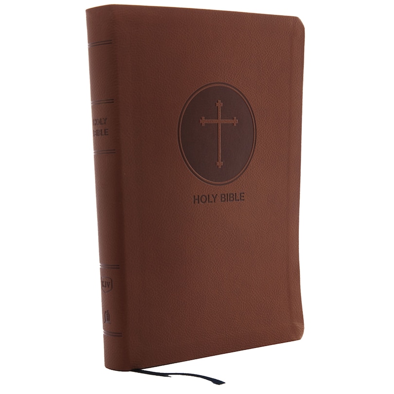 Front cover_KJV Holy Bible: Giant Print with 53,000 Cross References, Brown Leathersoft, Red Letter, Comfort Print: King James Version