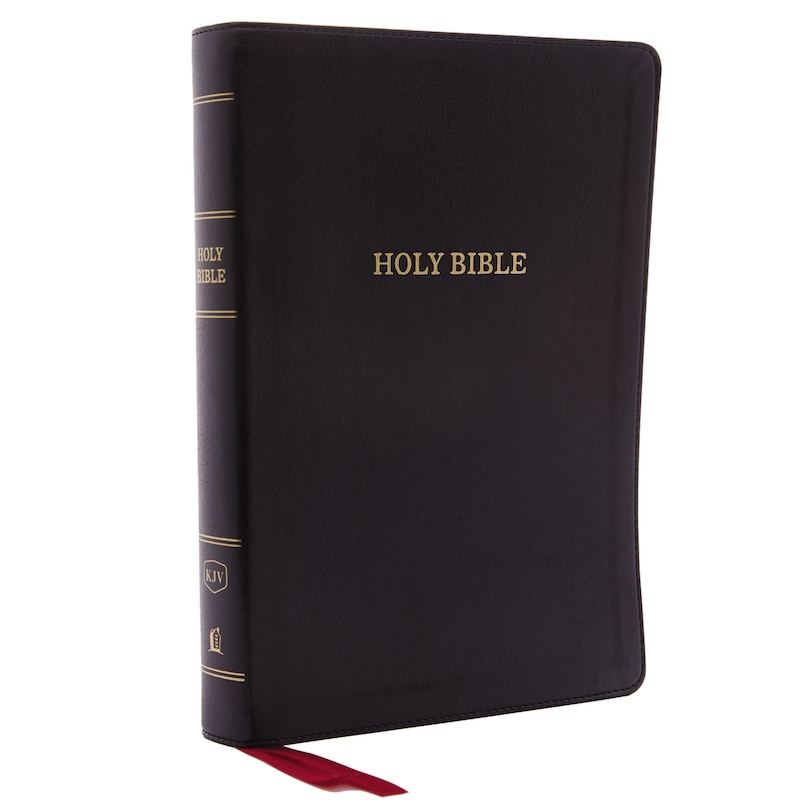 Front cover_KJV Holy Bible: Giant Print with 53,000 Cross References, Deluxe Black Leathersoft, Red Letter, Comfort Print: King James Version