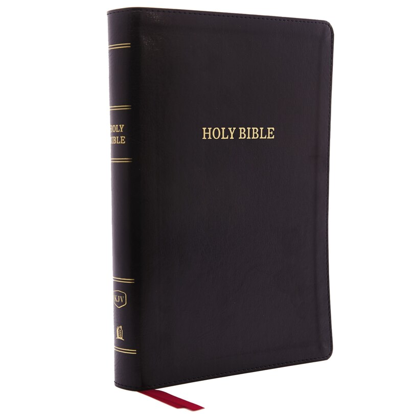 Front cover_KJV Holy Bible: Giant Print with 53,000 Cross References, Deluxe Black Leathersoft, Red Letter, Comfort Print (Thumb Indexed): King James Version