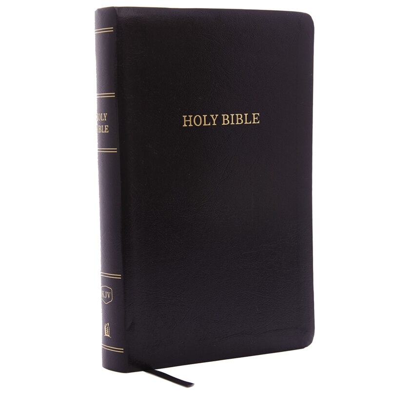 Front cover_KJV Holy Bible: Personal Size Giant Print with 43,000 Cross References, Black Leather-Look, Red Letter, Comfort Print: King James Version