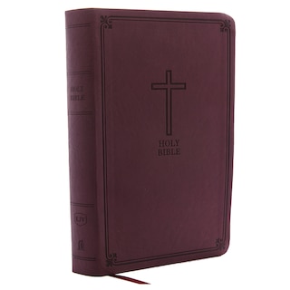 Front cover_KJV Holy Bible: Personal Size Giant Print with 43,000 Cross References, Burgundy Leathersoft, Red Letter, Comfort Print (Thumb Indexed): King James Version