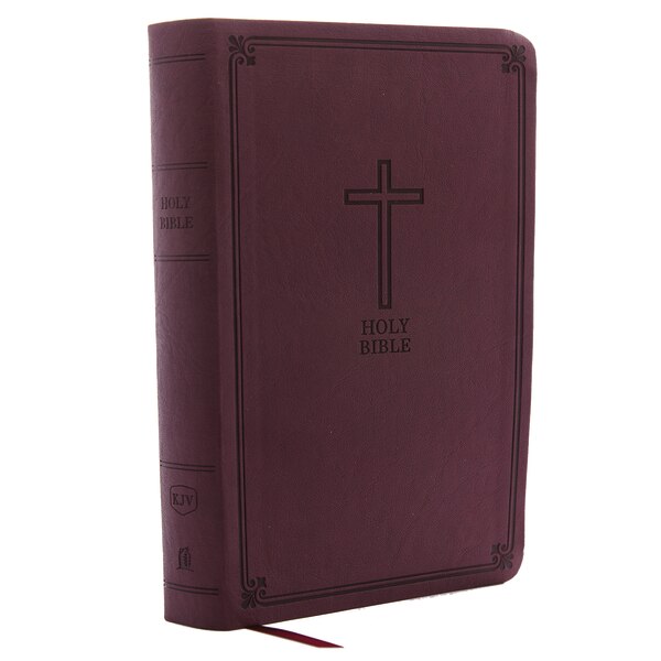 Front cover_KJV Holy Bible: Personal Size Giant Print with 43,000 Cross References, Burgundy Leathersoft, Red Letter, Comfort Print (Thumb Indexed): King James Version