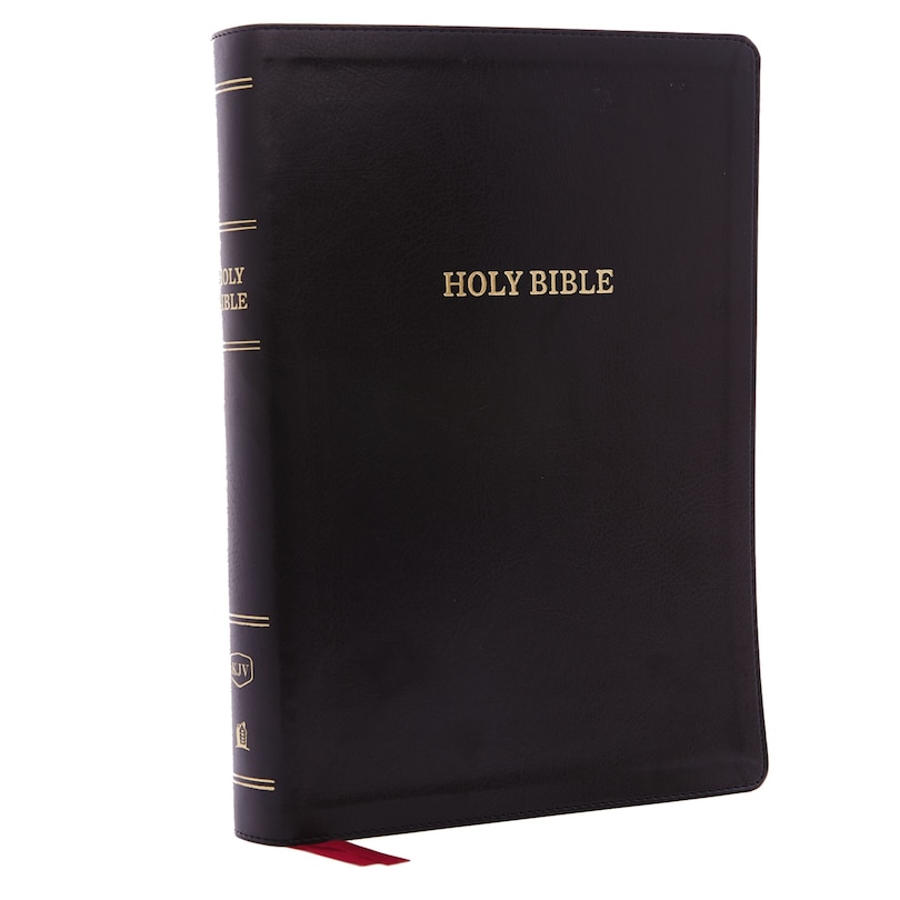 Front cover_KJV Holy Bible: Super Giant Print with 43,000 Cross References, Deluxe Black Leathersoft, Red Letter, Comfort Print: King James Version