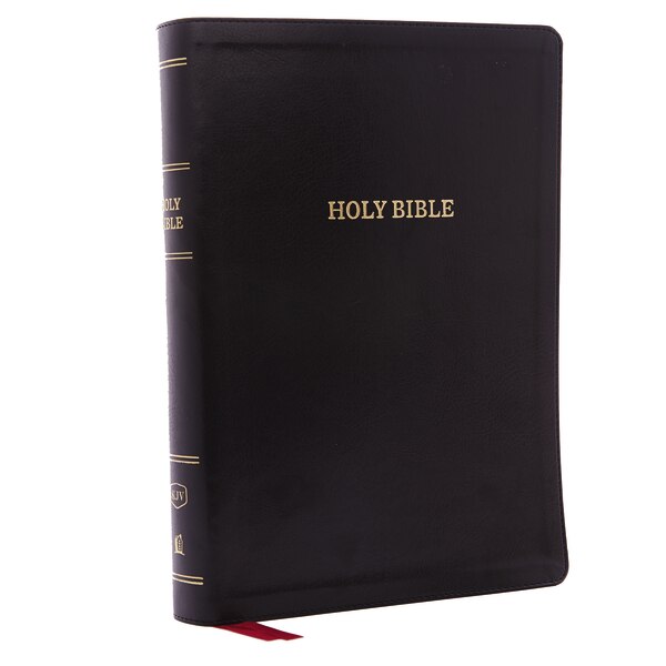 Front cover_KJV Holy Bible: Super Giant Print with 43,000 Cross References, Deluxe Black Leathersoft, Red Letter, Comfort Print (Thumb Indexed): King James Version
