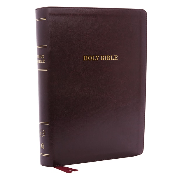 Front cover_KJV Holy Bible: Super Giant Print with 43,000 Cross References, Deluxe Burgundy Leathersoft, Red Letter, Comfort Print (Thumb Indexed): King James Version