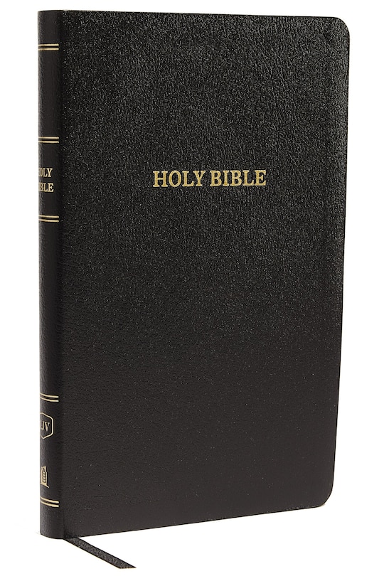 Front cover_KJV Holy Bible: Thinline with Cross References, Black Bonded Leather, Red Letter, Comfort Print: King James Version