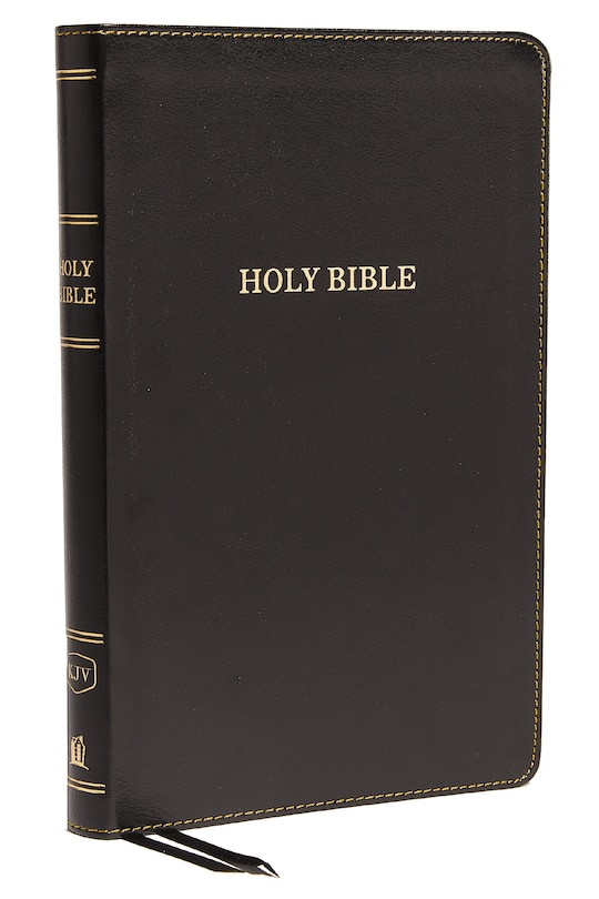 Front cover_KJV Holy Bible: Thinline, Black Leathersoft, Red Letter, Comfort Print (Thumb Indexed): King James Version